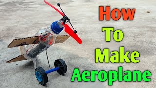 How To Make DC Motor Aroplane dc motor se udane wala aeroplane kaise banaen [upl. by Nonac]