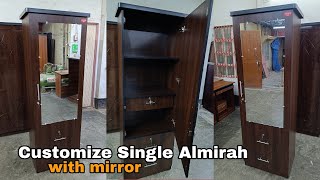 Single customize Almirah with mirror  Delivery on Dhaka Cantonment  Ovi Life Okay [upl. by Amado]