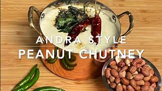 Andhra Peanut Chutney  Groundnut Chutney without coconut  Idli peanut chutney recipe [upl. by Anelaj]