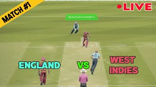 West Indies vs England 1st Match  Live trending live wivseng cricket [upl. by Nylodnewg166]