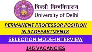 🚨 PERMANENT PROFESSOR vacancies for 👉 PhD holders 🔥 INTERVIEW for the SELECTION professor jobs [upl. by Gifferd]