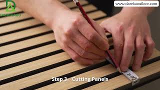 How to Install wood slat acoustic panelsDarekaou show you darekaou acousticpanels wallpanels [upl. by Neema]