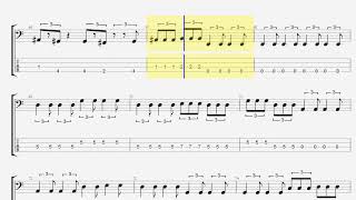 Contradanza Vanessa Mae  BASS sheet [upl. by Anitniuq]