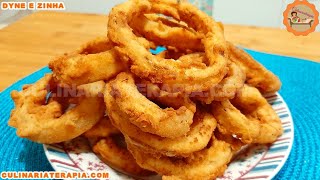 O Melhor Petisco Que Faz Sucesso no Meu Boteco Onion rings Anéis de Cebola Empanados [upl. by Cohn]