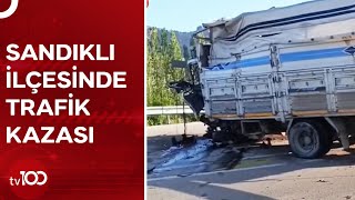 Afyonkarahisarda Yolcu Otobüsü ile Kamyonet Çarpıştı  TV100 Haber [upl. by Airetnuhs222]