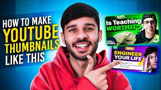 How to Make a Thumbnail with Glow Effect  Beginners  Devesh Sharma [upl. by Laniger161]