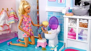 Barbie amp Ken Doll Family Toddler Get Well Routine [upl. by Eyanaj]