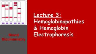 Blood Biochemistry  Hemoglobinopathies amp Hemoglobin Electrophoresis [upl. by Yahsel892]