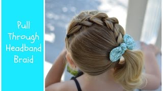 Pull Through Headband Into Side Pony [upl. by Arej]