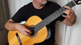 JS Bach  Invention No 1  solo classical guitar [upl. by Itnava728]