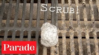 Kitchen Secrets StopMotion  How to Clean the Grill Without a Brush [upl. by Kcerb]