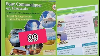 pour communiquer en français 4ap page 89 la poésie loisirsplaisirs [upl. by Schramke975]