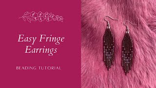 EASY Fringe Earrings  Beginnerfriendly Beading Tutorial [upl. by Idnar]