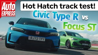 Auto Express Track Battle – Honda Civic Type R vs Ford Focus ST [upl. by Frye]