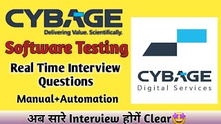 Cybage interview for Software Testing  Cybage Interview  हिंदी मे 🤟  cybage  MA🙏 [upl. by Niwdog]