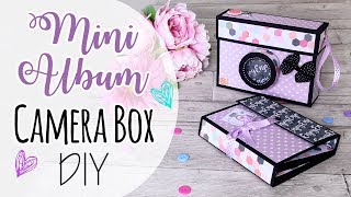 Album e scatola Macchina fotografica  Mini Album in Camera Box DIY [upl. by Akeit]