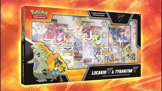 Pokemon Lucario V amp Tyranitar V Heavy Hitters Premium Collection 2 Unboxing [upl. by Eillime]