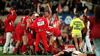 Pluggers point after the siren  Swans v Bombers 1996 PF  AAMI Classic Last Two Mins  AFL [upl. by Nyledam]