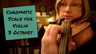 Chromatic Scale for Violin 3 octaves [upl. by Bashemath997]