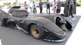 バットモービルが凄まじいエンジン音を鳴らし爆走！ Batmobile Batman Japan バットマン カスタムカー サムライコスメチック [upl. by Burn284]