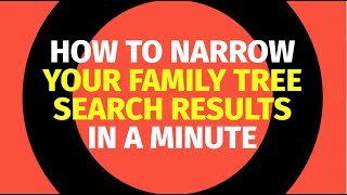 Tips for narrowing your Family History search results [upl. by Anauqahc257]