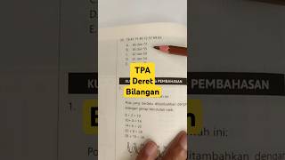 Soal TPA Deret Bilangan soalcpns deretbilangan soaltpa tpa soalpppk cpns beasiswa bumn [upl. by Asille]