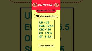 SSC MTS 2024 cut off SSC MTS safe score SSC MTS after Normalization score ssc mts cutoff [upl. by Macdonell255]