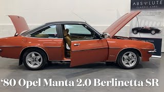 Absolute Classic Cars 1980 Opel Manta 20 SR Berlinetta Coupe incredible GM classic 28k miles SOLD [upl. by Baalman846]