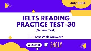 IELTS Reading Practice Test 30 with Answers  General Training 2024 [upl. by Tdnaltroc]