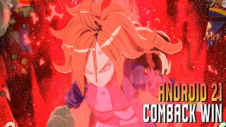 DBFZ ▰ Android 21 Comeback Win ▰ Dragon Ball FighterZ [upl. by Dranyl]