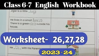 Class 67 Pravah Workbook English Worksheet 262728  प्रवाह कक्षा 67 अंग्रेजी वर्क बुक वर्कशीट [upl. by Lacey172]