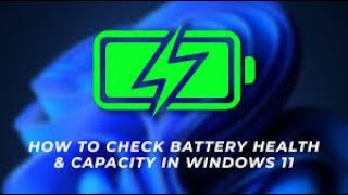 Boost Your Windows 11 Performance Easy Battery Health Report Check Tutorial [upl. by Pattison]