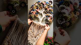 Diy macrame thread wall hanging diy wallhanging macrame homedecor craft youtubeshorts drama [upl. by Abana]