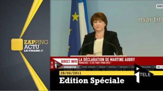 Martine Aubry se déclare candidate pour 2012  Le Figaro [upl. by Limann]