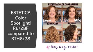 Estetica Color Comparison R628F and RTH628 Brunette wigs with auburn mixed in [upl. by Chemush]