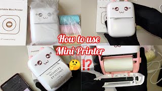 How to Use Mini Thermal Printer Mini Portable Wireless Bluetooth Thermal Printer [upl. by Idnod]