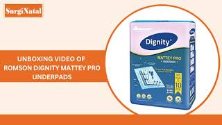 Romson Dignity Mattey Pro Underpads [upl. by Polad]