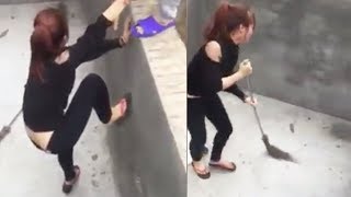 Huge Rat Chases a Woman Around in Circles [upl. by Mellar]