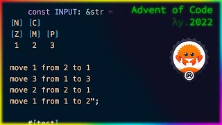 Nom drains and for loops  Advent of Code 2022 Day 5 [upl. by Ashman]