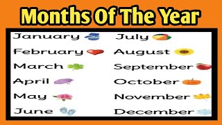 Months Of The Year January February Months In English 12 Months Of The Year Preschool [upl. by Ledda]