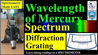 Diffraction Grating experiment  Wavelength of Mercury  How to take Readings in SPECTROMETER [upl. by Graves176]