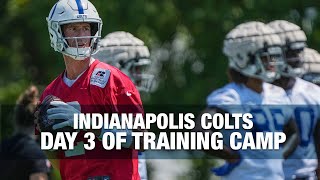 Day 3 of Indianapolis Colts Training Camp Insiders 4 locks at WR position [upl. by Eelrahc470]