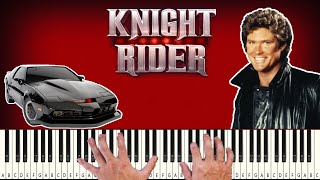 Night Rider Theme  PIANO TUTORIAL [upl. by Modnar]