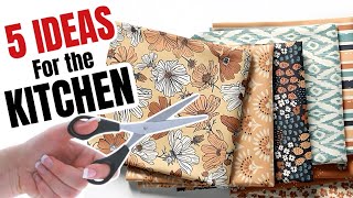 5 SEWING PROJECTS for the KITCHEN  5 SEWING ideas for the home [upl. by Kent65]