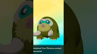 Shiny Piloswine to Mamoswine Evolution Big green Mammoth is here 🦣🦣🦣 Please Subscribe shorts [upl. by Llebasi65]