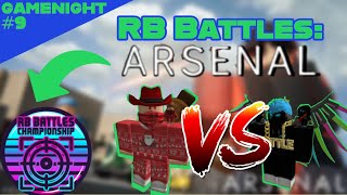 Getting the Arsenal Badge Tanqr vs Bandites RB Battles Roblox Gamenight 9 [upl. by Vladamar704]