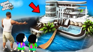 GTA 5  Franklin Purchase Luxury Water House To Surprise Shinchan in GTA 5  GTA 5 mods [upl. by Parhe]