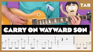 Kansas  Carry On Wayward Son  Guitar Tab  Lesson  Cover  Tutorial  Randy Marsh [upl. by Yasu26]