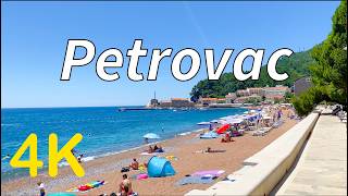 Petrovac Montenegro 4K Walking Tour 2024 [upl. by Marlin305]