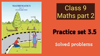 Practice set 35Class 9 Maths 2polynomialssolved problemsMaharashtra state board class9maths [upl. by Dogs]